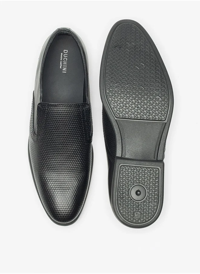 دوتشيني Men's Textured Slip-On Loafers