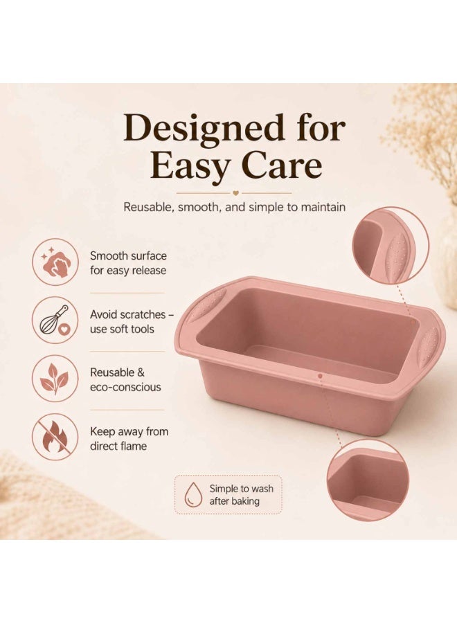 BLACKSTONE Nonstick Silicone Bake Pan, 26 x 24 x 5 cm, Cake Mold for Cakes and Brownies, Oven Safe Bakeware, Pink, BSSP02 - Image 5
