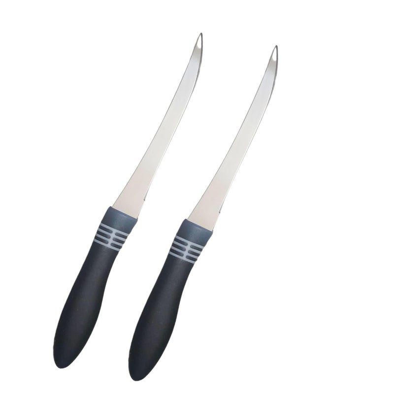 INEPTA Premium Black Stainless Steel Knife with Sharp Blade, Rustproof Design, Ergonomic Grip, Durable Kitchen Tool for Precise Cutting of Vegetables, Fruits, and Everyday Cooking (Pack of 2) - Image 1
