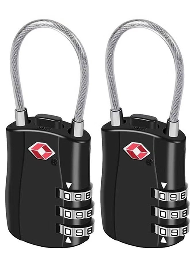 TSA Approved Luggage Combination Locks, (2 Pack) Combination Padlock with Alloy Body TSA Lock for Travel Bag, Suit Case, Lockers, Gym, Bike Locks or Other - Image 1