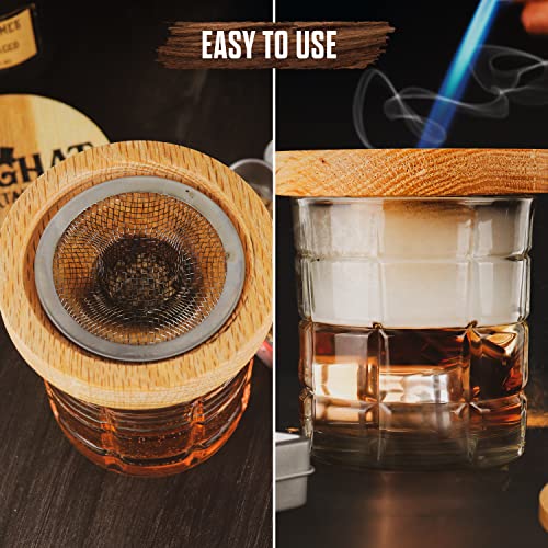 THOUSAND OAKS BARREL Foghat Cocktail Smoker W/ Bourbon Barrel Wood Shavings-Infuse Cocktails, Wine, Whiskey, Cheese, Meats, Dried Fruits, Salt and More!-Smoking Glass Cloche Accessories - Image 5
