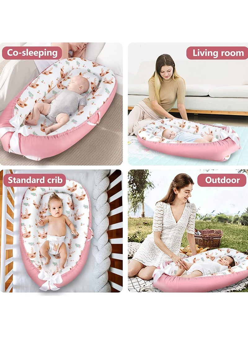 Baby Lounger Baby Nest for Sleeping Ultra Soft and Breathable Newborn Mattress for Crib Bassinet, Baby Bionic Bed for Bedroom Perfect for Traveling and Napping  - Image 2