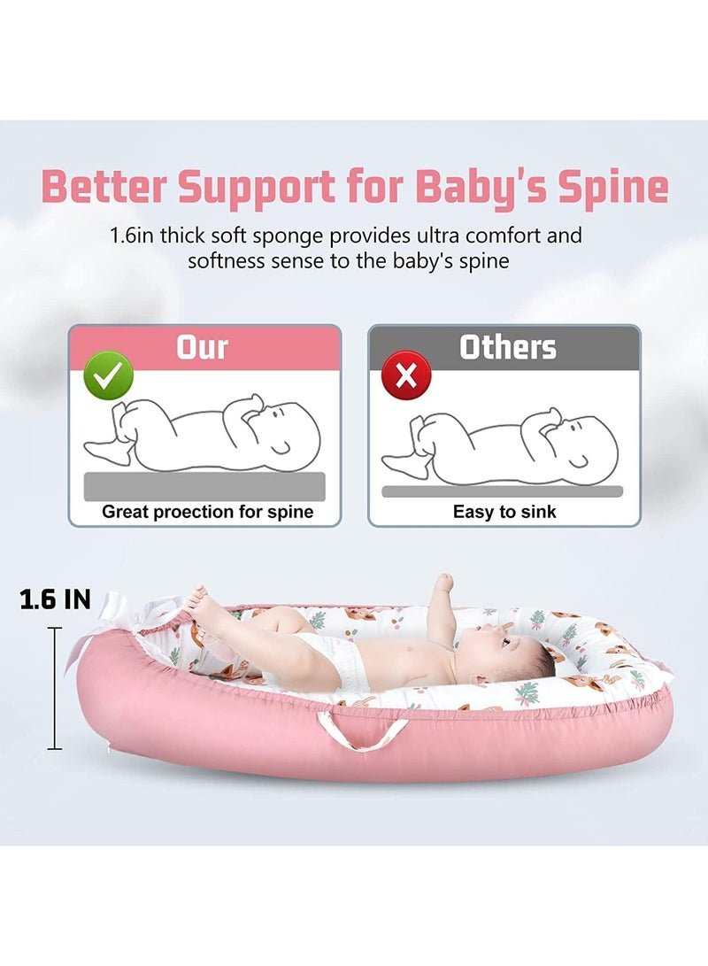 Baby Lounger Baby Nest for Sleeping Ultra Soft and Breathable Newborn Mattress for Crib Bassinet, Baby Bionic Bed for Bedroom Perfect for Traveling and Napping  - Image 4