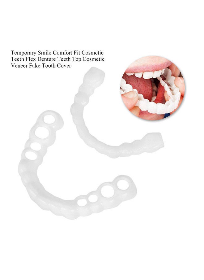 Generic - Upper and lower teeth simulation braces snap on smile second generation simulation braces silicone whitening dentures Upper Teeth OPP - Image 1