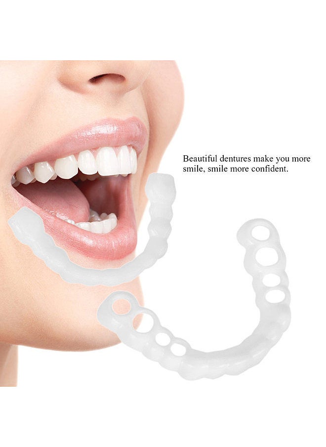Generic - Upper and lower teeth simulation braces snap on smile second generation simulation braces silicone whitening dentures Upper Teeth OPP - Image 1