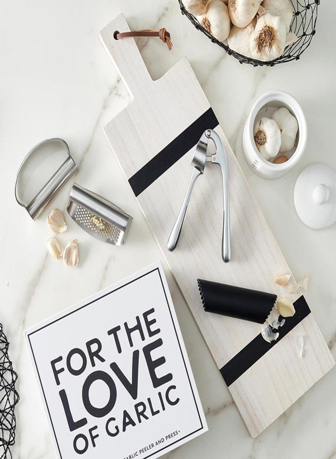 Santa Barbara Design Studio Gift Set Kitchen Essentials Tool Kit Black and White Cardboard Book Gifts, 3-Pieces, Love Garlic - Image 3