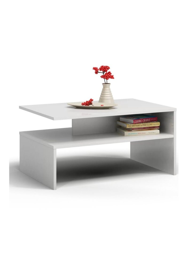 Malazhouse Coffee Table, white - MZCT024 80L x 60W x 45H – 80L x 45H x 50W - Image 1