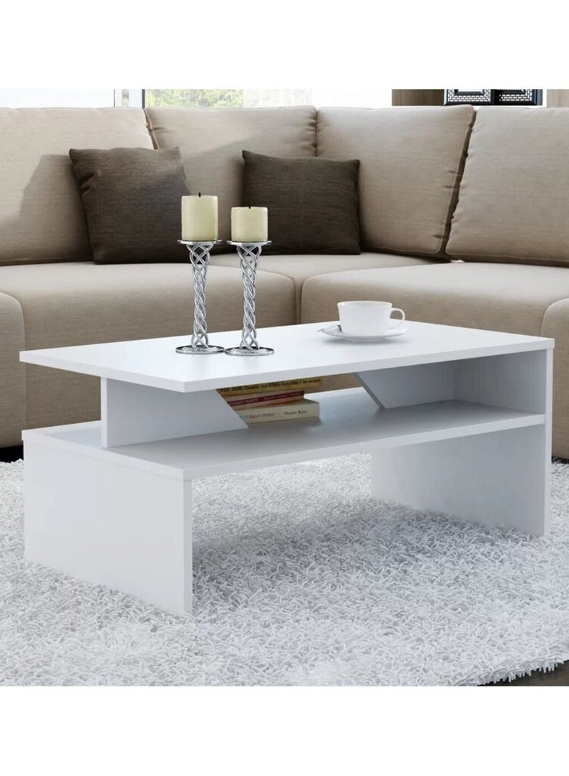 Malazhouse Coffee Table, white - MZCT024 80L x 60W x 45H – 80L x 45H x 50W - Image 3