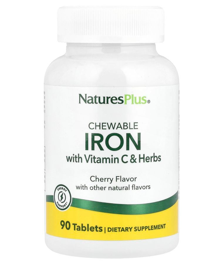 Chewable Iron with Vitamin C and Herbs Cherry 90 Tablets