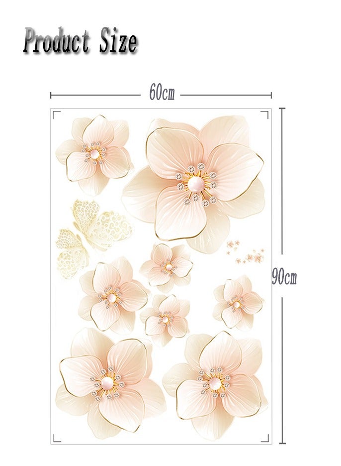 هومستر ملصق حائط 3D زهري للغرف - ورق حائط مقاوم للماء لتزيين غرف النوم والمعيشة ورأس السرير (٦٠x٩٠ سم) - Image 3