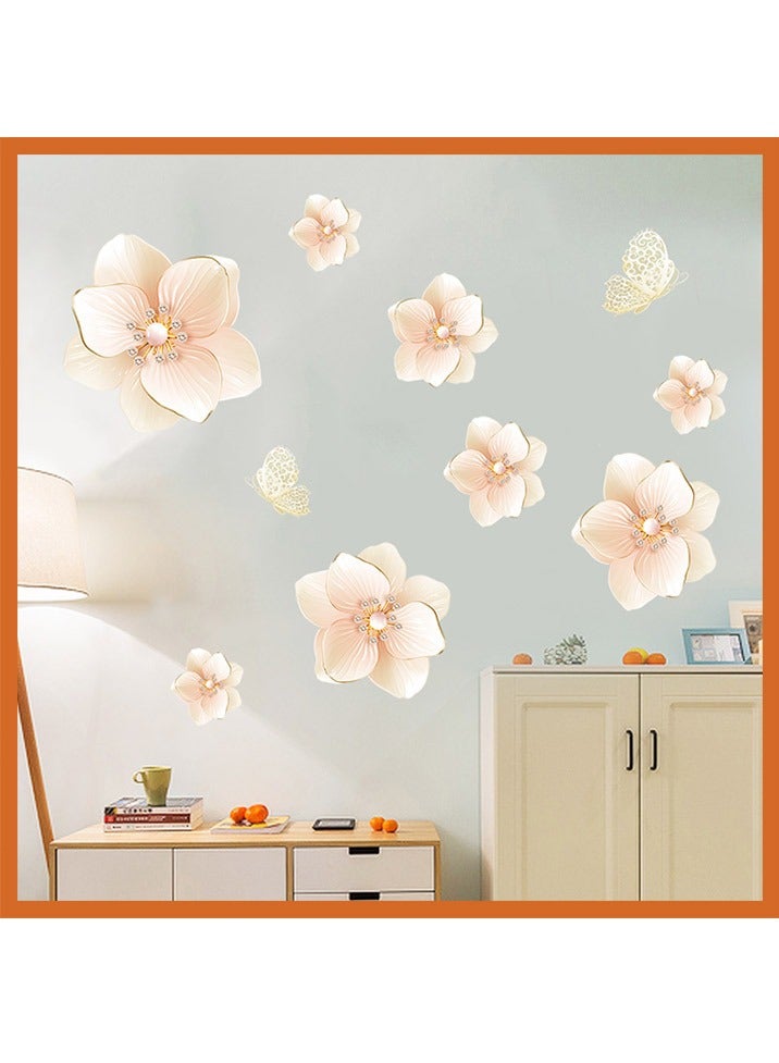 هومستر ملصق حائط 3D زهري للغرف - ورق حائط مقاوم للماء لتزيين غرف النوم والمعيشة ورأس السرير (٦٠x٩٠ سم) - Image 4