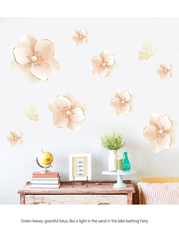 هومستر ملصق حائط 3D زهري للغرف - ورق حائط مقاوم للماء لتزيين غرف النوم والمعيشة ورأس السرير (٦٠x٩٠ سم) - Image 5