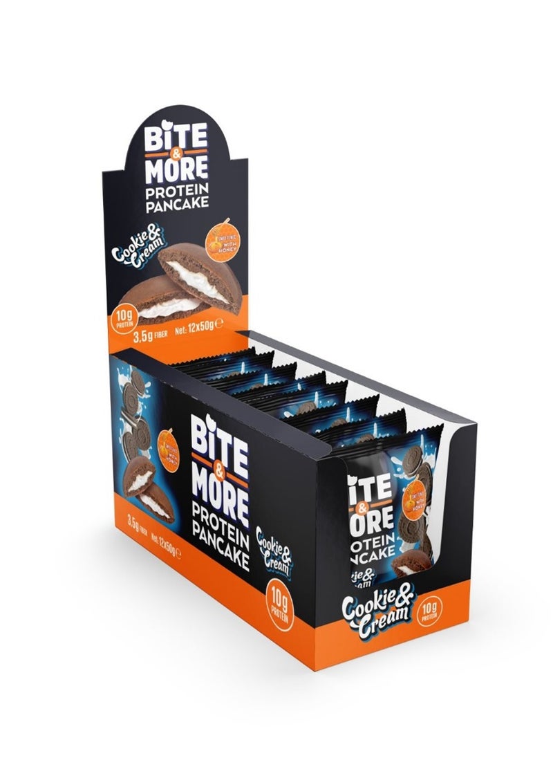 Bite & More Bite & More Protein Pancake Cookies & Cream (Oreo)  Flavour 12x50g 600g 