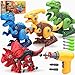 BAODLON Dinosaur Toys for 3 4 5 6 7 Year Old Boy Take Apart Dinosaur Toys for Kid 35 57 Building Toy with Electric Drill Learning Educational STEM Construction Toy Christmas Birthday Gift Boy Girl - Image 2