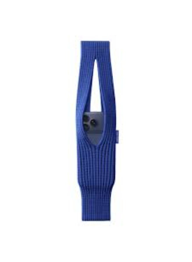 Wearable Knit Phone Pocket with Short 40cm Strap — Designer 3D-Knit Crossbody Phone Carrier | Universal Fit for All iPhone Models & Smartphones | Luxury Flexible Accessory for AirPods, Wallet & Everyday Essentials | Crafted with Stretch Technology | Effortless Style & Utility - Image 1