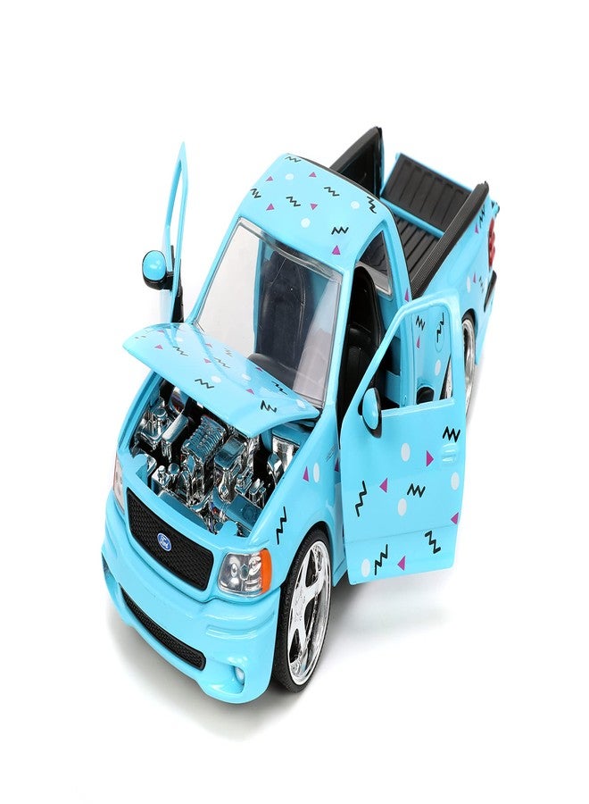 Jada Toys I Love The 90’s 1:24 1999 Ford F150 SVT Lightning Die-cast Car, Toys for Kids and Adults, Sky Blue (26136) - Image 5