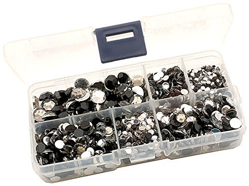 Summer-Ray.com Summer-Ray 3mm to 10mm Black/Clear/Tanzanite Flat Back Rhinestone Collection in Storage Box - Image 2