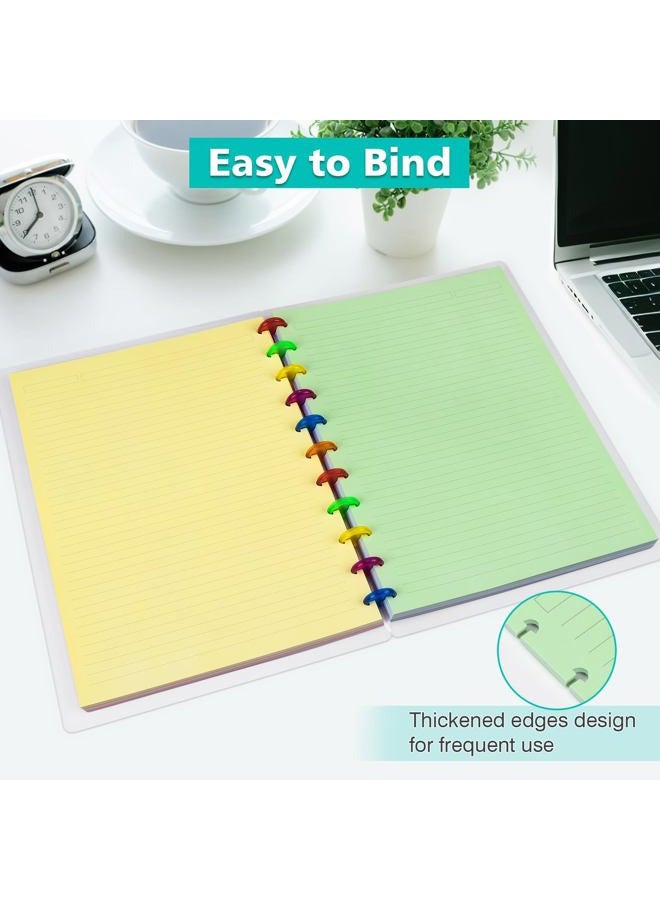 OMEYA Letter Size 11 Discs 120gsm Discbound Refill Paper, Discbound 5 Colorful Line Papers, Disc Paper Refill, Loose-Leaf Papers, Disc Planner Inserts, 100 Sheets/200 Pages - Image 3