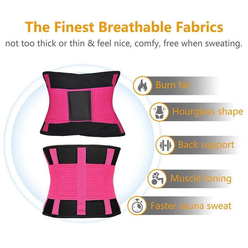 Bluejw Neoprene Waist Trimmer Belt for Women - Weight Loss Exercise Sauna Sweat Belt - Slimming Waist Trainer - Image 4