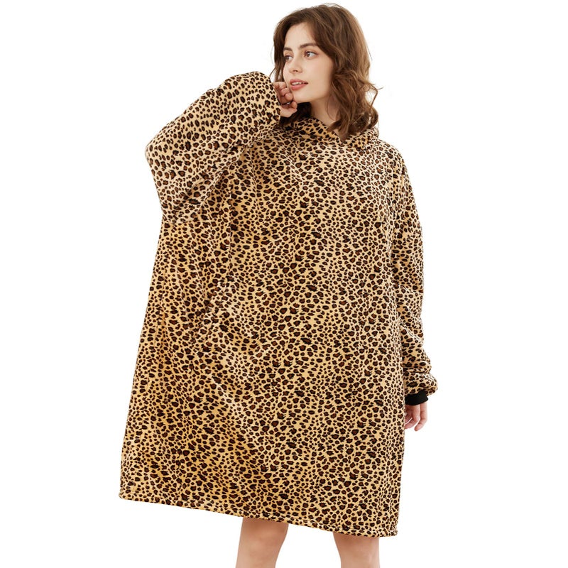 LetsFunny Blanket HoodieOversized Wearable Sherpa Fleece Blanket SweatshirtSuper Soft Warm Cozy with Giant PocketGifts for Women Men Adults Teenagers Kids One Size Fits All