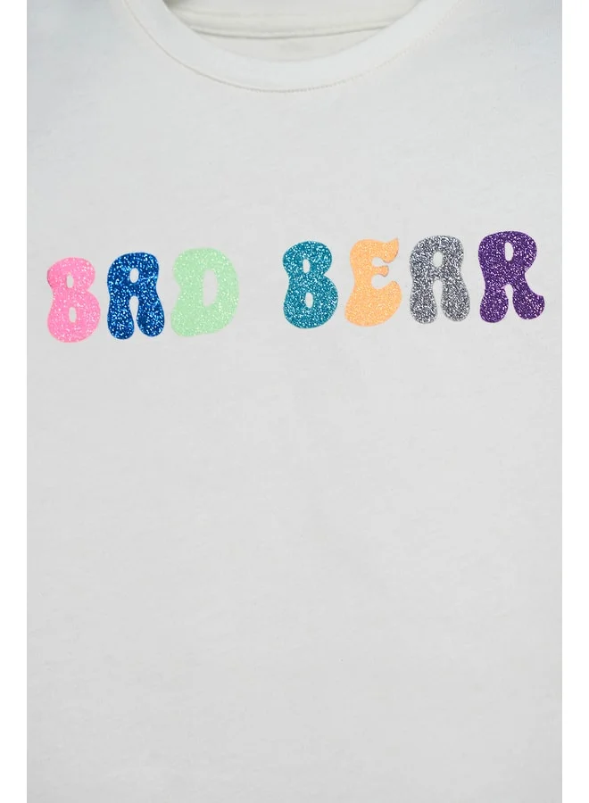 Bad Bear Kids White Gilda T-shirt Jr Tshirt 25.06.07.007-c04.