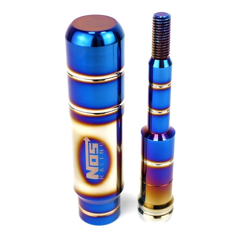 Burnt Blue Aluminum Gear Shift Knob With Extended Lever And Six Adapters For Racing Car Modification - Image 5