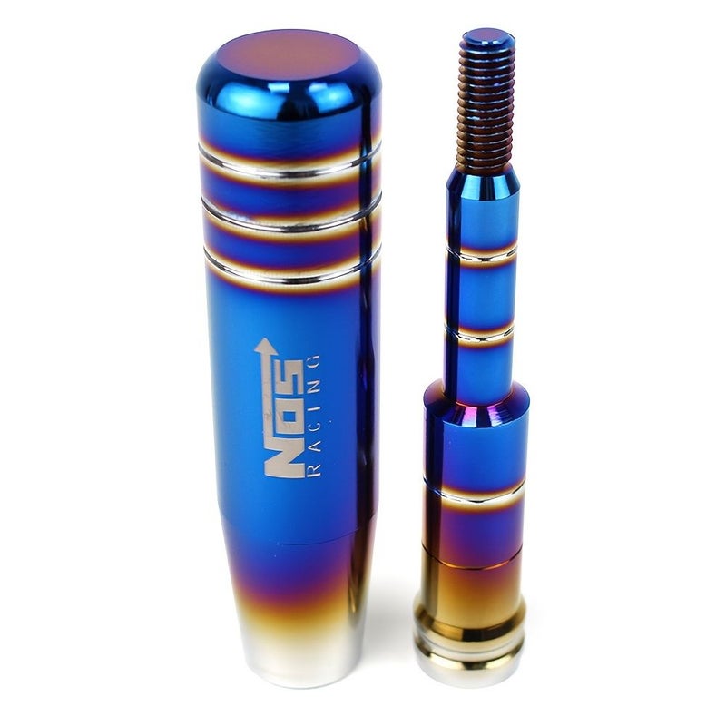 Burnt Blue Aluminum Gear Shift Knob With Extended Lever And Six Adapters For Racing Car Modification - Image 2