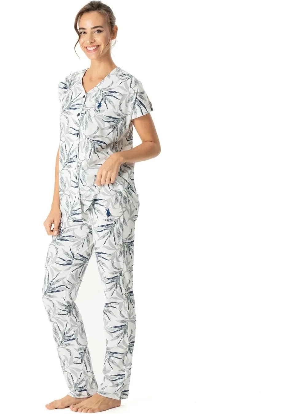 U.S. Polo Assn. Women's Plaid Patterned Pajama Set