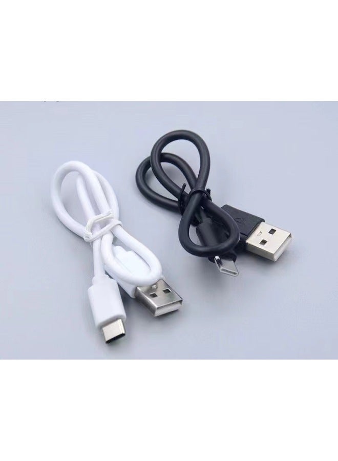 Suitable For Bluetooth Headset Charging Cable Charging Treasure Small Fan Data Cable Huawei Type-c Short Cable-Color:0.5 M 】  - Image 1