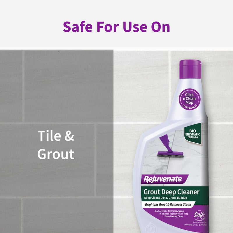 Rejuvenate Grout Deep Cleaner Cleaning Formula Instantly Removes Years of Dirt Build-Up to Restore Grout to the Original Color (32 fl oz x 2 Pack) - Image 2
