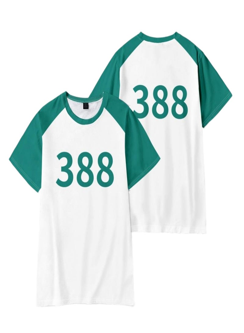 Squid Game 388 Costume Cosplay Short Sleeve Top TShirt Tee for Boys Girls Kid Men Women Youth - Image 1