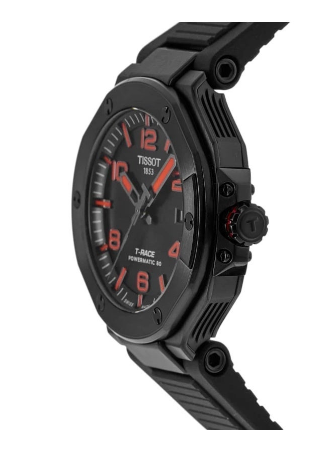 Tissot T-Race Powermatic 80 Automatic Black Dial Silicone Strap Men's Watch T141.807.37.057.00 - Image 3
