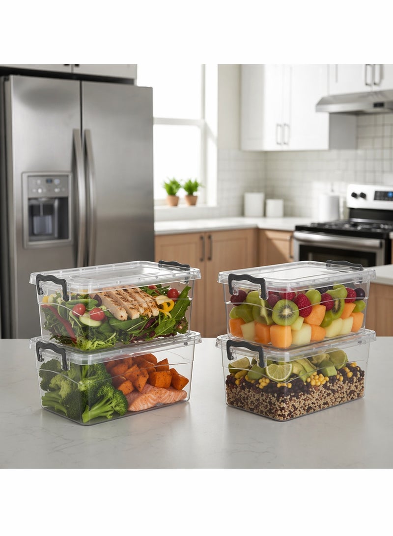 favilla Multi-purpose plastic container set - 4 pieces, , high quality - 1.2-liter capacity - Image 1