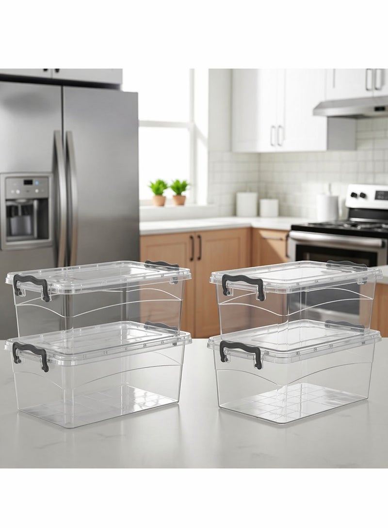 favilla Multi-purpose plastic container set - 4 pieces, , high quality - 1.2-liter capacity - Image 2