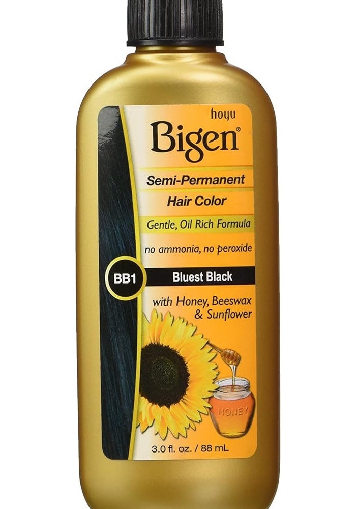 Bigen Semi-Permanent Hair Color, Bluest Black, 3.0 Ounce - Gentle Oil Rich Formula with Honey, Beeswax & Sunflower - Image 1