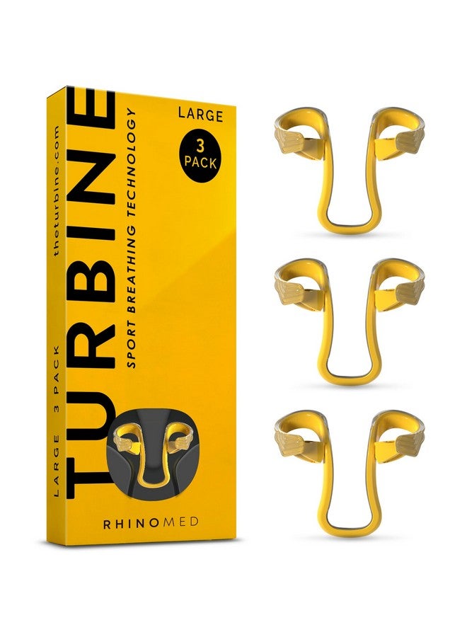 Rhinomed Turbine Nasal Dilator for Athletic Breathing - Large 3pk - Improves Airflow During Exercise - Nasal Dilators for Exercise - Internal Nasal Dilator - Lightweight - Image 1