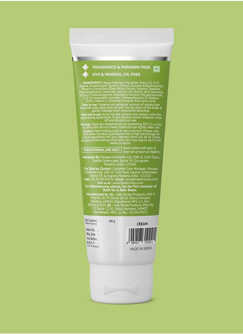 THE derma Co The Derma Co 4% Urea Deep Moisturizing Cream with Lactic Acid & Ceramide Complex | Deeply Moisturizes | Gently Exfoliates| Repairs Skin’s Natural Barrier | Lightweight Formula I For Very Dry Skin-100g  - Image 3