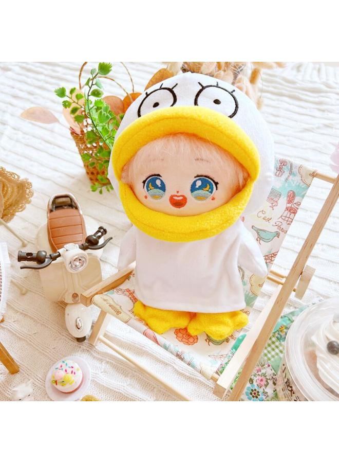 Cotton Doll 20cm Cm Baby Clothes Star Doll Normal Body Chubby Body Naked Baby Lisa Sand Carved Pajamas-Specifications:20cm-Color:Skeleton Pink Curved Hair Sakura - Image 4