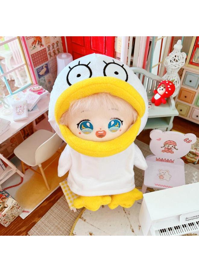 Cotton Doll 20cm Cm Baby Clothes Star Doll Normal Body Chubby Body Naked Baby Lisa Sand Carved Pajamas-Specifications:20cm-Color:Skeleton Pink Curved Hair Sakura - Image 5
