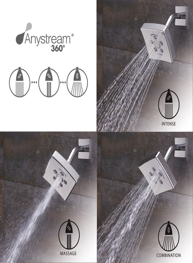 Speakman, Polished Chrome S-3021 Kubos Anystream High Pressure Adjustable 2.5 GPM Shower Head - Image 5