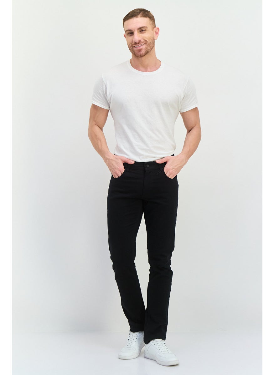 French Connection Men Solid Stretchable Chino Pants, Black  - Image 4