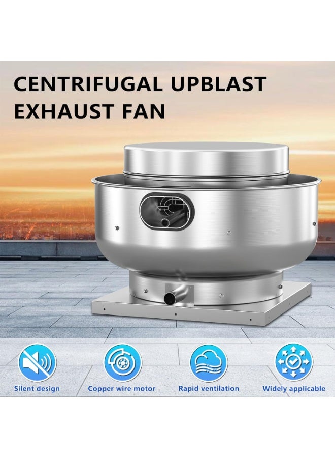 HYITCL Restaurant Canopy Hood Grease Rated Exhaust Fan- Food Truck High-Speed Direct Drive Centrifugal Upblast Exhaust Fan 0.75HP 220 Volt Single Phase Motor 2500 CFM - Image 4