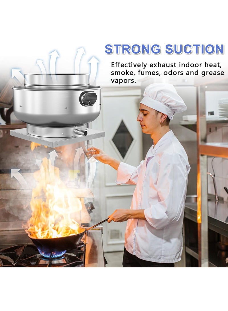 HYITCL Restaurant Canopy Hood Grease Rated Exhaust Fan- Food Truck High-Speed Direct Drive Centrifugal Upblast Exhaust Fan 0.75HP 220 Volt Single Phase Motor 2500 CFM - Image 3