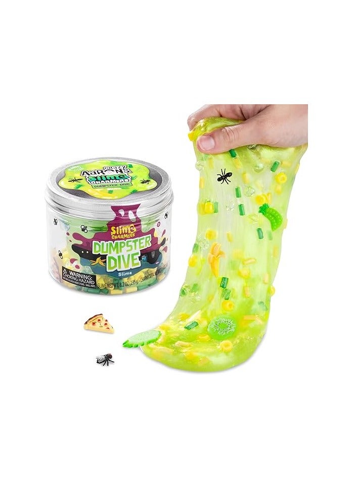 Crazy Aaron's Crazy Aaron’s Slime Charmers Dumpster Dive –Green Apple Scented, Stretchy Slime with Charms, Ages 3+ - Image 1