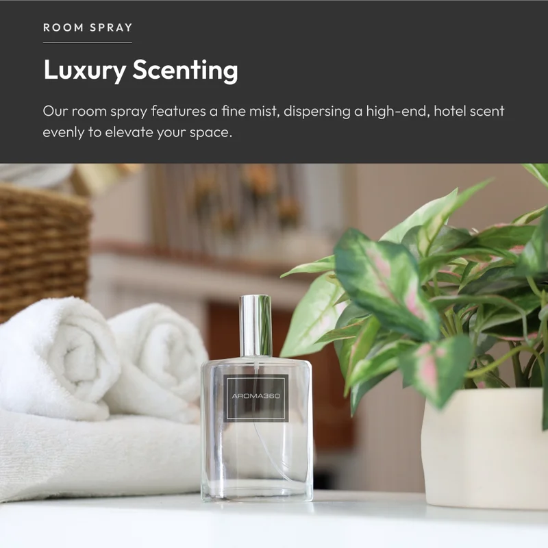 Aroma360  California Love - Essential Oil Room Spray - Luxury Hotel Inspired Aromatherapy - Green Tea, Lemongrass and Lily - Air Freshener Spray - 100mL  | Best Price UAE