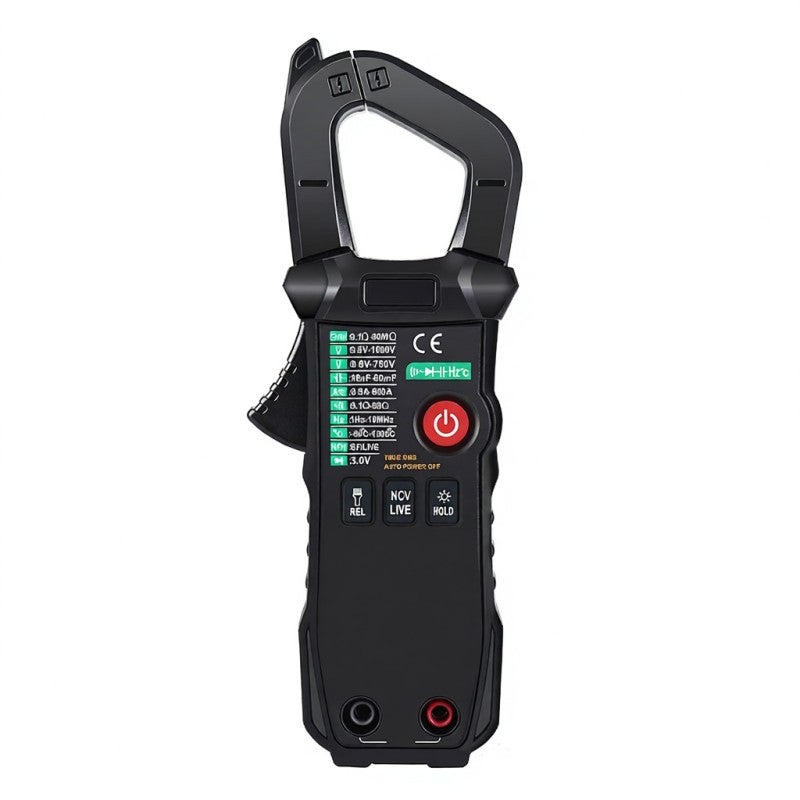 AC DC Clamp Meter: 24mm Large Black Clamp Mouth - Automatic Range & Intelligent Gear Selection, True RMS AC DC Voltage Current Meter for Electrical Testing & Field Technicians - Image 1