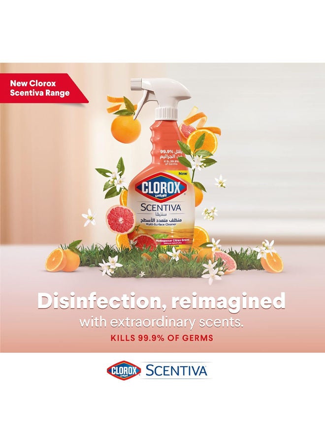 Clorox Scentiva Multi Surface Cleaner Spray - Madagascar Citrus Grove 500ml Pack fo 2 - Image 2