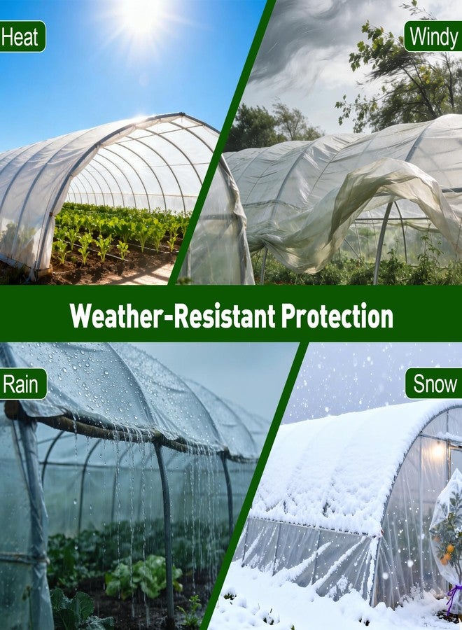 LECWELL Greenhouse Plastic Sheeting，6.5ftx5.9ft Greenhouse Film,Clear Polyethylene Film for Outdoor Plant,Farms,Garden,Agriculture,Waterproof Wind Frost Dust - Image 4