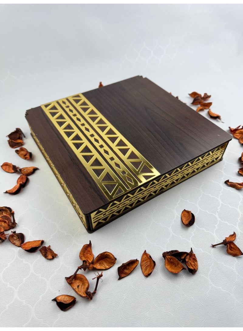 Samrix Wissam Box:  A luxurious wooden box with acrylic side decorations, containing 5 grams of enhanced Moroccan oud, a quarter tola of oud oil, a rosary, and an incense burner.  ✔ Luxurious wooden box with an elegant design  ✔ Decorated with acrylic sides ✔ Contains high-quality enhanced Moroccan oud ✔ 5 grams of Moroccan oud ✔ A quarter tola of premium oud oil ✔ Elegant rosary with a sophisticated design ✔ Luxurious incense burner for using oud ✔ Long-lasting fragrance ✔ Suitable for luxury gifts and special occasions ✔ Ideal for formal and corporate gifts ✔ A design that combines authenticity and modernity ✔ High-quality materials for durability ✔ Reflects refined taste and luxury ✔ A complete gift for oud and perfume lovers ✔ Suitable for holidays and religious occasions - Image 1