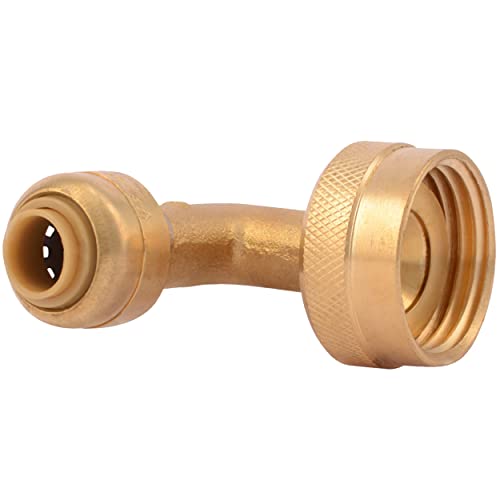 SharkBite 1/4 Inch (3/8 Inch OD) x 3/4 Inch 90 Degree Dishwasher Elbow, Female Thread, Push to Connect Brass Plumbing Fitting, PEX Pipe, Copper, CPVC, PE-RT, HDPE, U2276LFA - Image 4